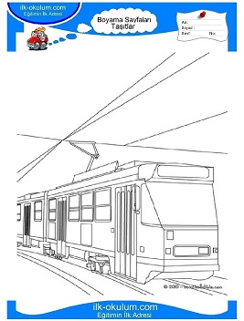 Çocuklar İçin Tramway Boyama Sayfaları 
